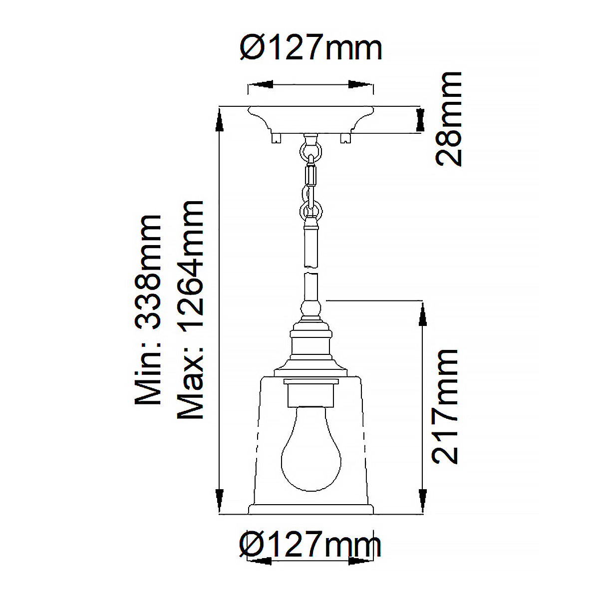 Подвесной светильник со стеклянным плафоном в форме колокола с эффектом пузырьков Kichler в Рязани