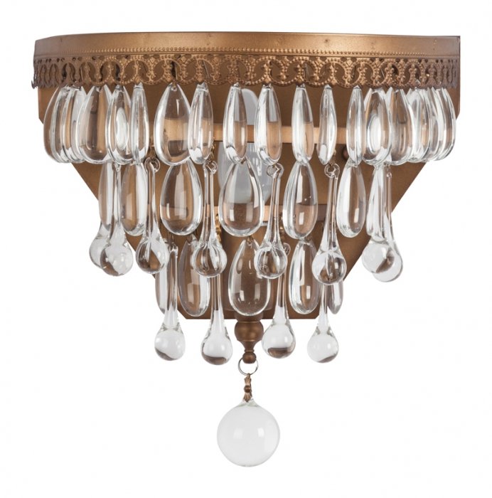 Бра Clarissa Glass Drop Sconce Бронза Бра Clarissa Glass Drop Sconce Бронза в Рязани | Loft Concept