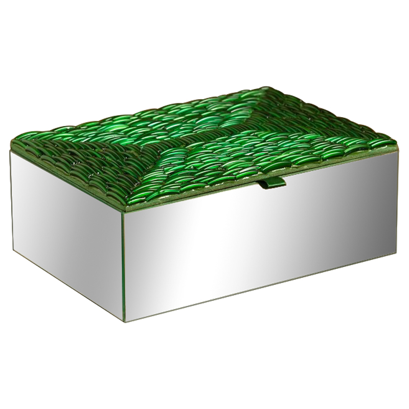Шкатулка Green Scales Mirrored Box Зеленый Зеркало Шкатулка Green Scales Mirrored Box Зеленый Зеркало в Рязани | Loft Concept