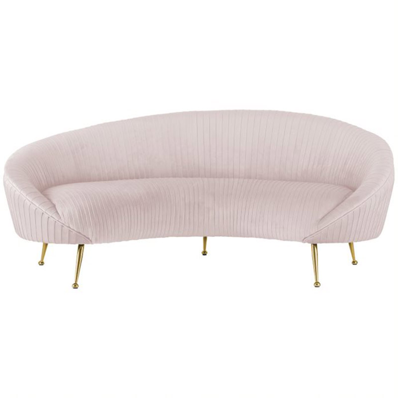 Диван Pebernat Lounge Sofa light pink Золотой Розовый пастельный Диван Pebernat Lounge Sofa light pink Золотой Розовый пастельный в Рязани | Loft Concept