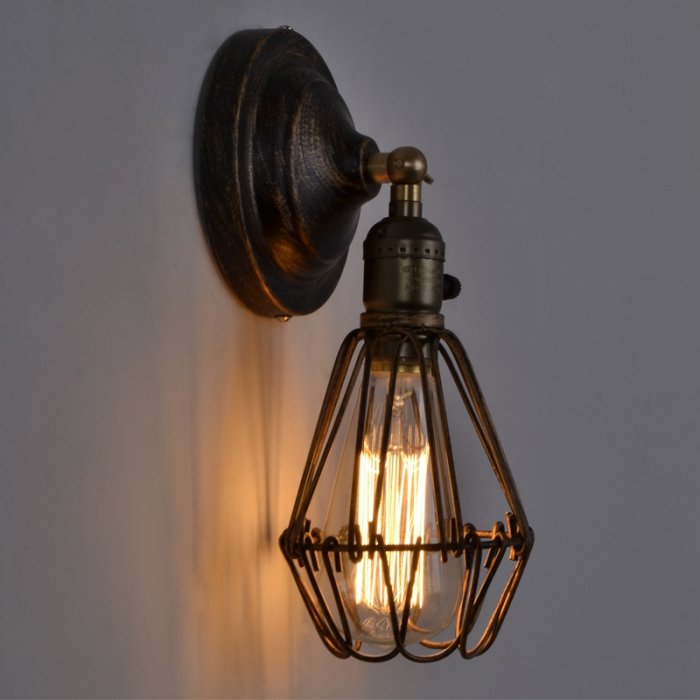 Бра Loft Cage Pendant Бронза Черный Бра Loft Cage Pendant Бронза Черный в Рязани | Loft Concept