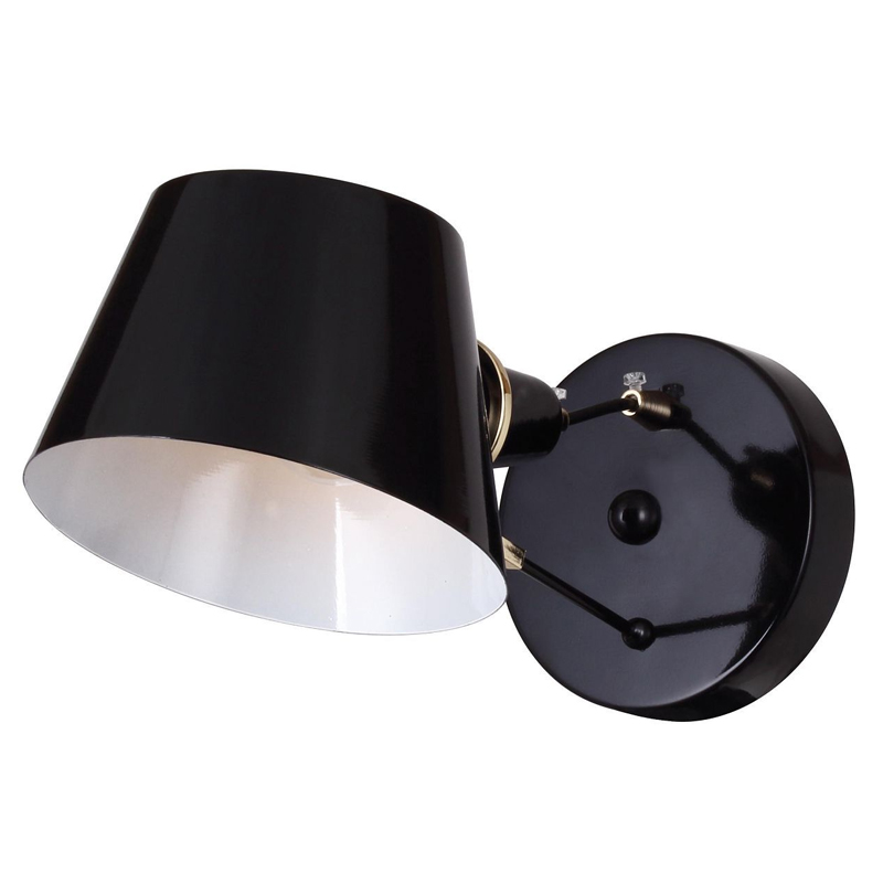 Черное бра Retro Future Light Черный Белый Золотой Черное бра Retro Future Light Черный Белый Золотой в Рязани | Loft Concept