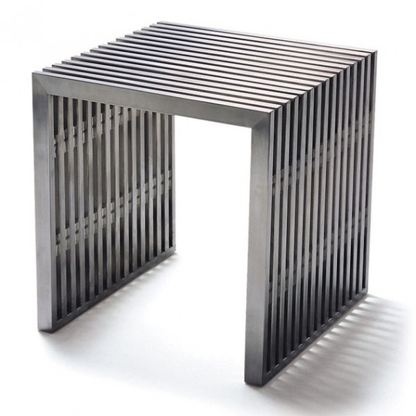 Приставной стол Metal Ribs Counter Table Золотой Хром Приставной стол Metal Ribs Counter Table Золотой Хром в Рязани | Loft Concept