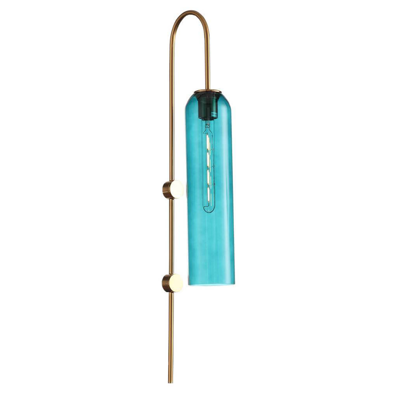 Бра ARTICOLO float Wall Sconce Blue Голубой Латунь Бра ARTICOLO float Wall Sconce Blue Голубой Латунь в Рязани | Loft Concept