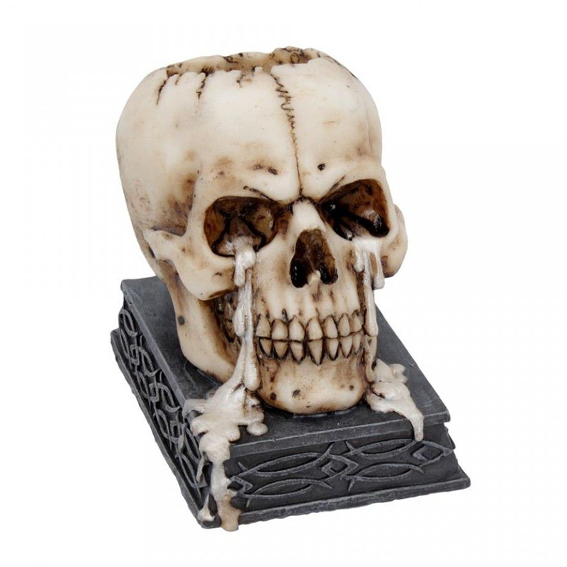 Подсвечник Skull Candlestick Серый Коричневый в Рязани | Loft Concept 
