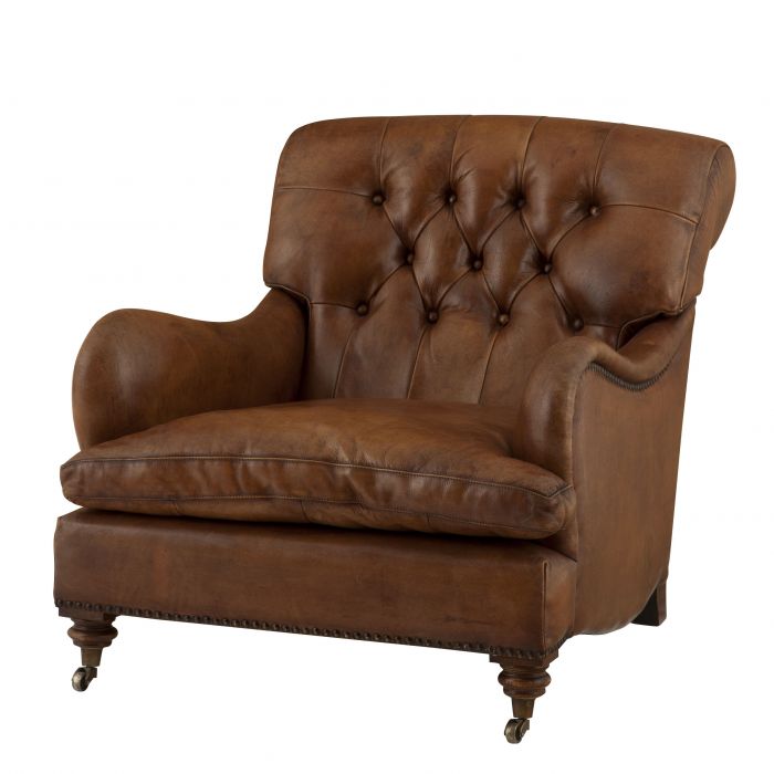 Кресло Eichholtz Chair Caledonian Коричневый Латунь Античная полированная Кресло Eichholtz Chair Caledonian Коричневый Латунь Античная полированная в Рязани | Loft Concept