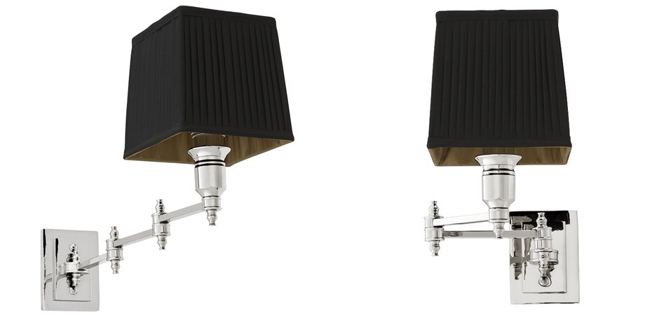 Бра Wall Lamp Lexington Swing Nickel+Black Бра Wall Lamp Lexington Swing Nickel+Black - Loft-Concept в Рязани