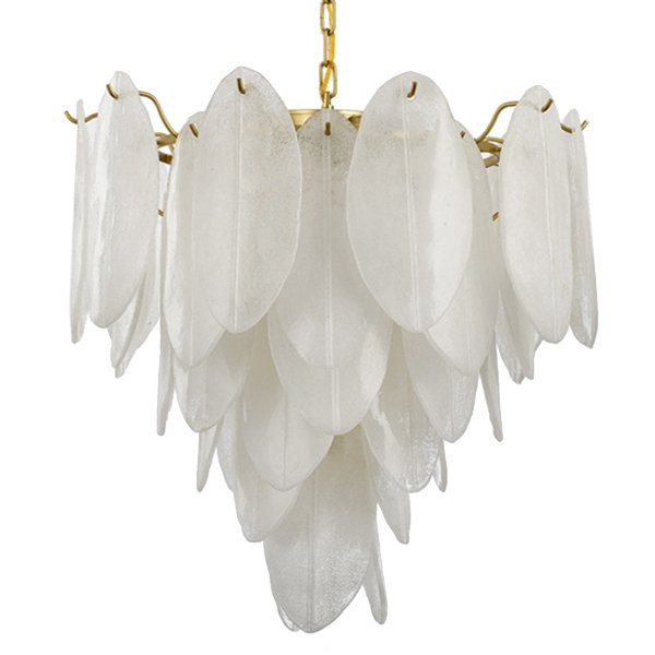 Люстра Angel Style Italian Murano Glass Золотой Прозрачный белый Люстра Angel Style Italian Murano Glass Золотой Прозрачный белый в Рязани | Loft Concept