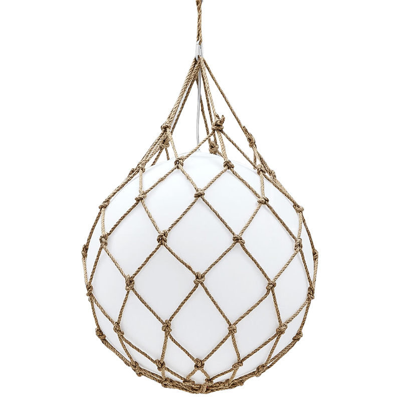Подвесной светильник Ball in Net Pendant Белый Бежевый Подвесной светильник Ball in Net Pendant Белый Бежевый в Рязани | Loft Concept