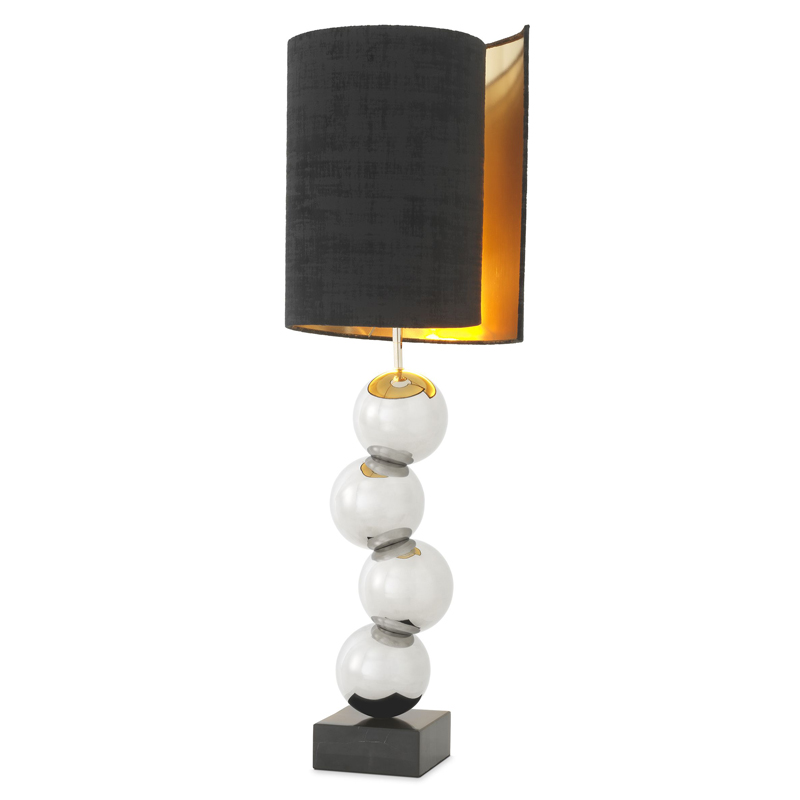 Настольная лампа Eichholtz Table Lamp Aerion Nickel Черный Никель Черный Мрамор Nero Настольная лампа Eichholtz Table Lamp Aerion Nickel Черный Никель Черный Мрамор Nero в Рязани | Loft Concept