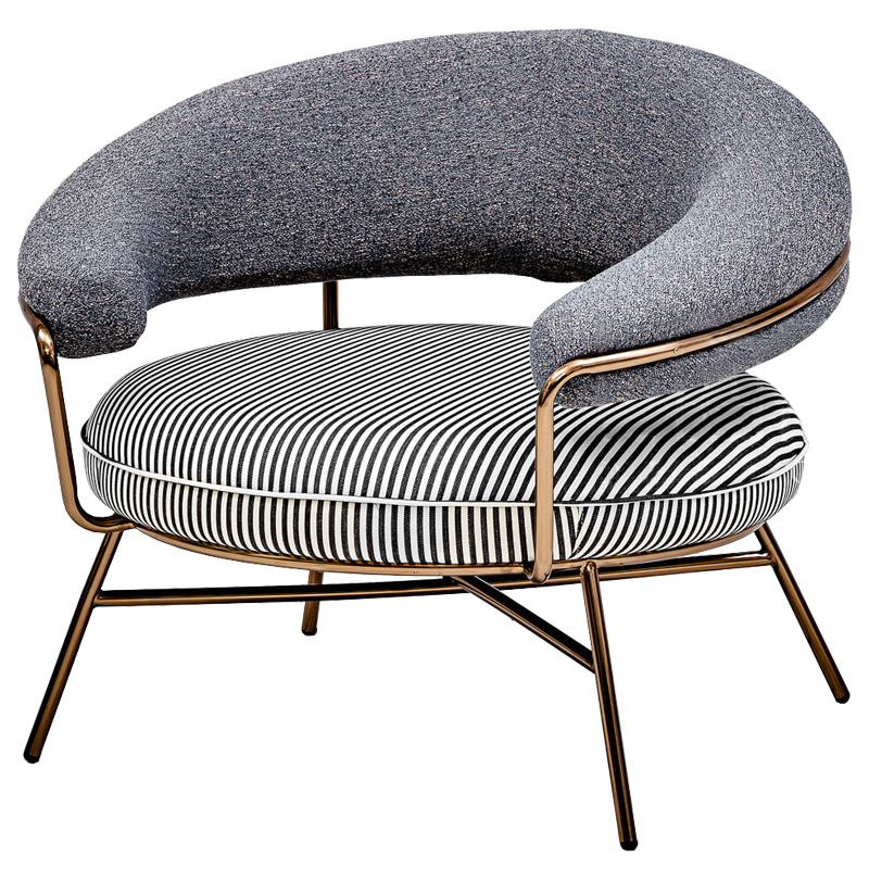 Кресло Howard Chair Черно-белый Золотой Кресло Howard Chair Черно-белый Золотой в Рязани | Loft Concept