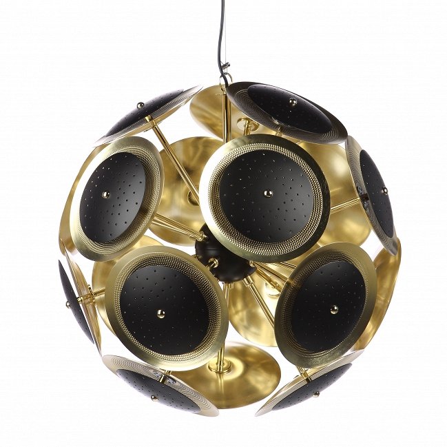 Люстра Sputnik black discs Черный Глянцевое золото Люстра Sputnik black discs Черный Глянцевое золото в Рязани | Loft Concept