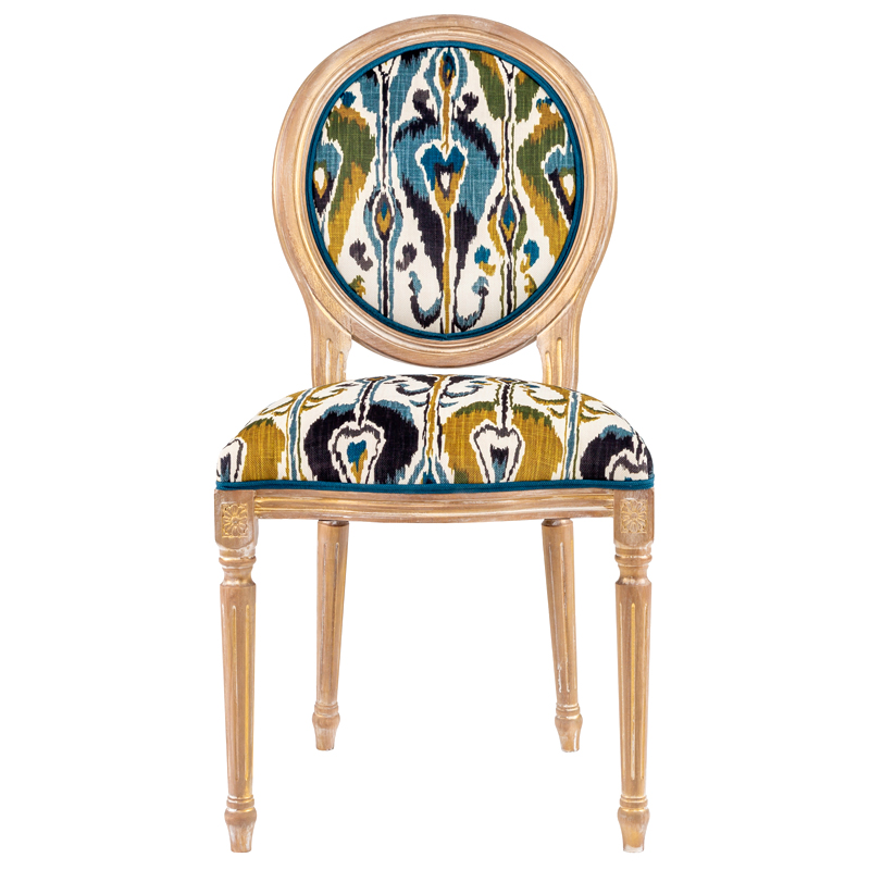 Стул из натурального бука Ikat Pattern Золотой Мульти Стул из натурального бука Ikat Pattern Золотой Мульти в Рязани | Loft Concept
