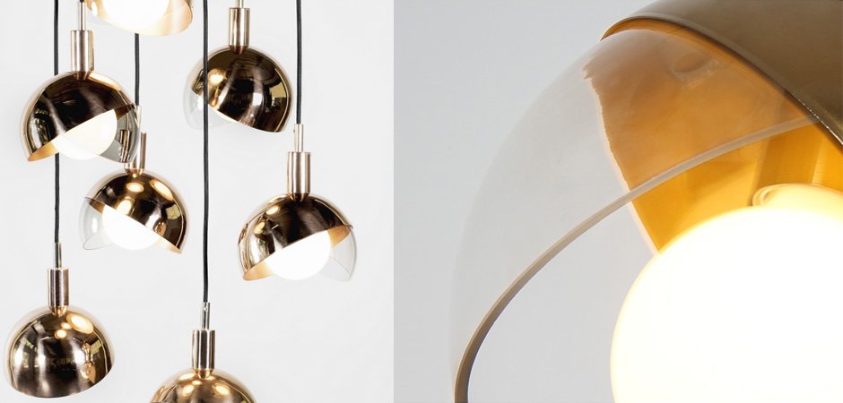 Подвесной светильник Half Closed Balls Подвесной светильник Half Closed Balls - Loft-Concept в Рязани