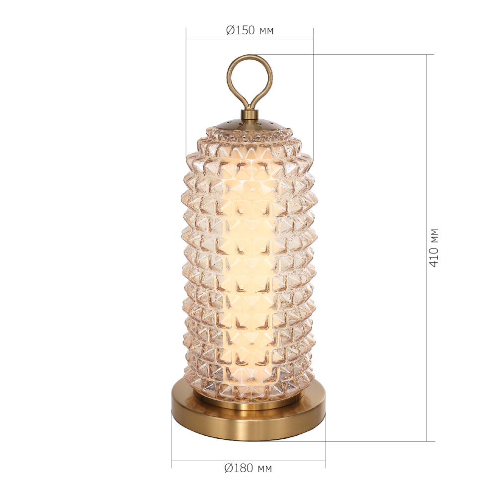 Настольная лампа с факутрным стеклянным плафоном Sonora в Рязани