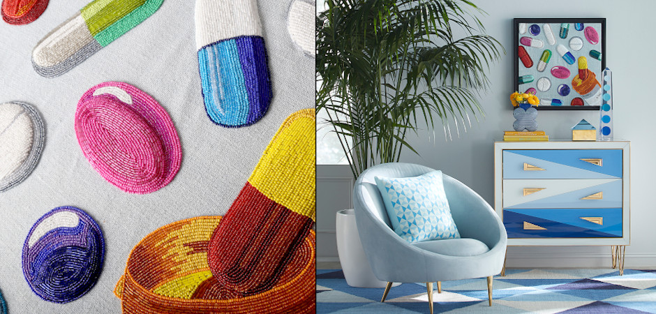 Панно Jonathan Adler HAPPY PILLS BEADED WALL ART Панно Jonathan Adler HAPPY PILLS BEADED WALL ART - Loft-Concept в Рязани
