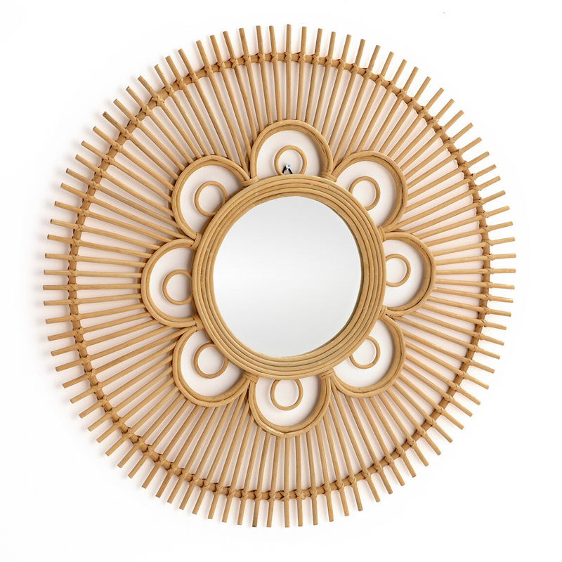Зеркало Mirror Rattan Round D90 Зеркало Mirror Rattan Round D90 в Рязани | Loft Concept