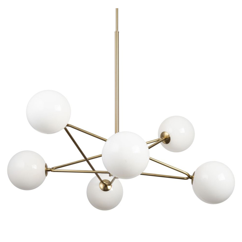 Люстра Chandelier Constellation Orbs White Латунь Белый Люстра Chandelier Constellation Orbs White Латунь Белый в Рязани | Loft Concept