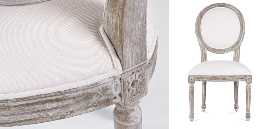 Стул REGENCY MEDALLION CHAIR Avory Linen Стул REGENCY MEDALLION CHAIR Avory Linen - Loft-Concept в Рязани