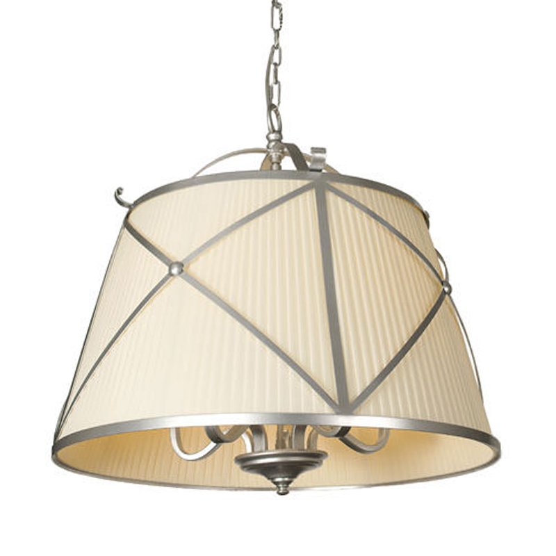 Люстра абажур Provence Lampshade Light Silver Chandelier Серебряный Бежевый Люстра абажур Provence Lampshade Light Silver Chandelier Серебряный Бежевый в Рязани | Loft Concept
