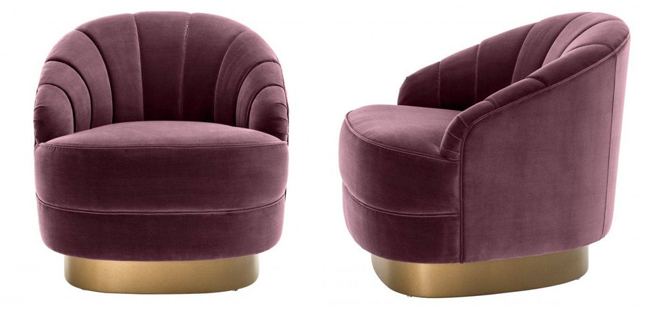 Кресло Eichholtz Chair Hadley Purple Кресло Eichholtz Chair Hadley Purple - Loft-Concept в Рязани
