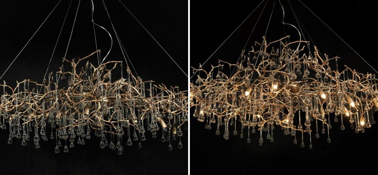 Люстра Crystal Drops Gold - фото №1