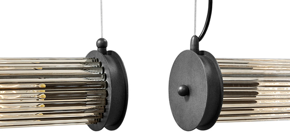 Подвесной светильник Glass TUBE Pendant Black Подвесной светильник Glass TUBE Pendant Black - Loft-Concept в Рязани