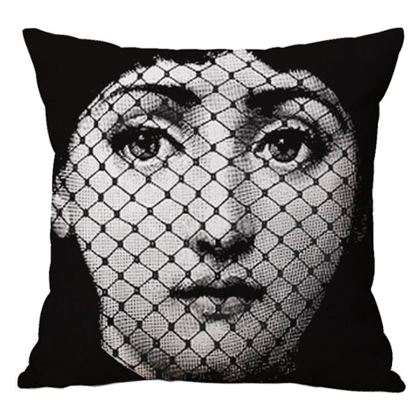 Декоративная подушка Fornasetti 078 Черно-белый Декоративная подушка Fornasetti 078 Черно-белый в Рязани | Loft Concept