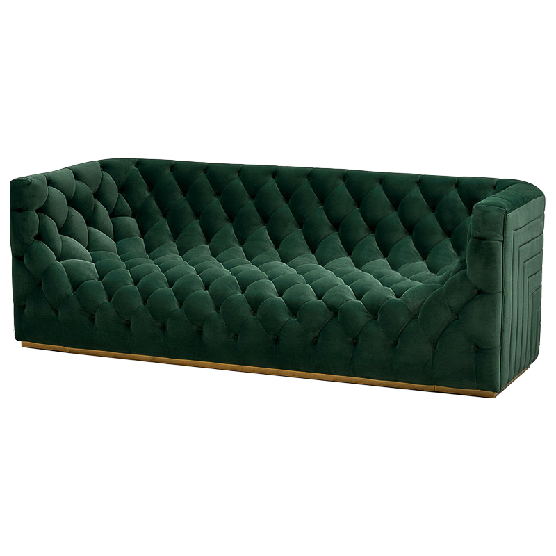Диван велюровый Arwen Green Sofa Зелёный Зеленый Диван велюровый Arwen Green Sofa Зелёный Зеленый в Рязани | Loft Concept