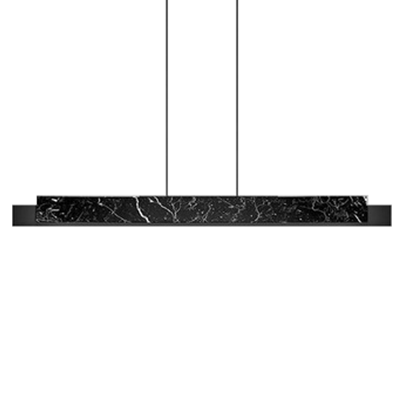 Люстра Leonce Marble Linear Chandelier Черный Черный Мрамор Nero в Рязани | Loft Concept 