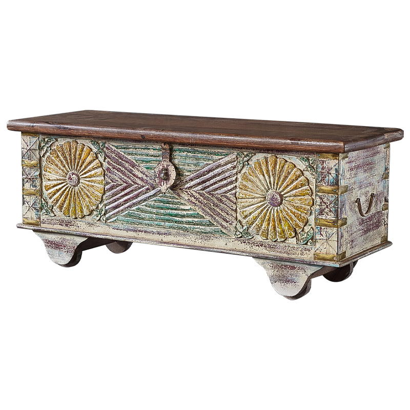 Сундук резной Advaith Carved Antique Chest Бежевый Мульти Коричневый Сундук резной Advaith Carved Antique Chest Бежевый Мульти Коричневый в Рязани | Loft Concept
