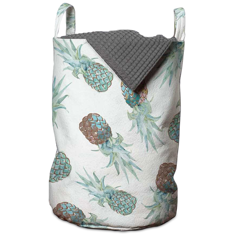 Корзина Pineapple Pattern Basket Голубой пастельный Белый Корзина Pineapple Pattern Basket Голубой пастельный Белый в Рязани | Loft Concept