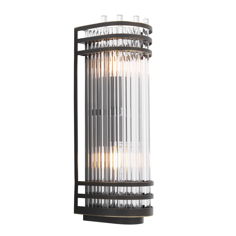 Бра Eichholtz Wall Lamp Gulf S Bronze Темная бронза Прозрачный Бра Eichholtz Wall Lamp Gulf S Bronze Темная бронза Прозрачный в Рязани | Loft Concept