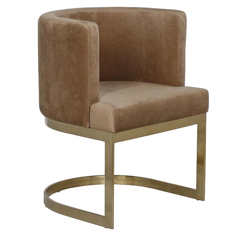 Стул Disalia Chair light brown Коричневый Золотой Стул Disalia Chair light brown Коричневый Золотой в Рязани | Loft Concept