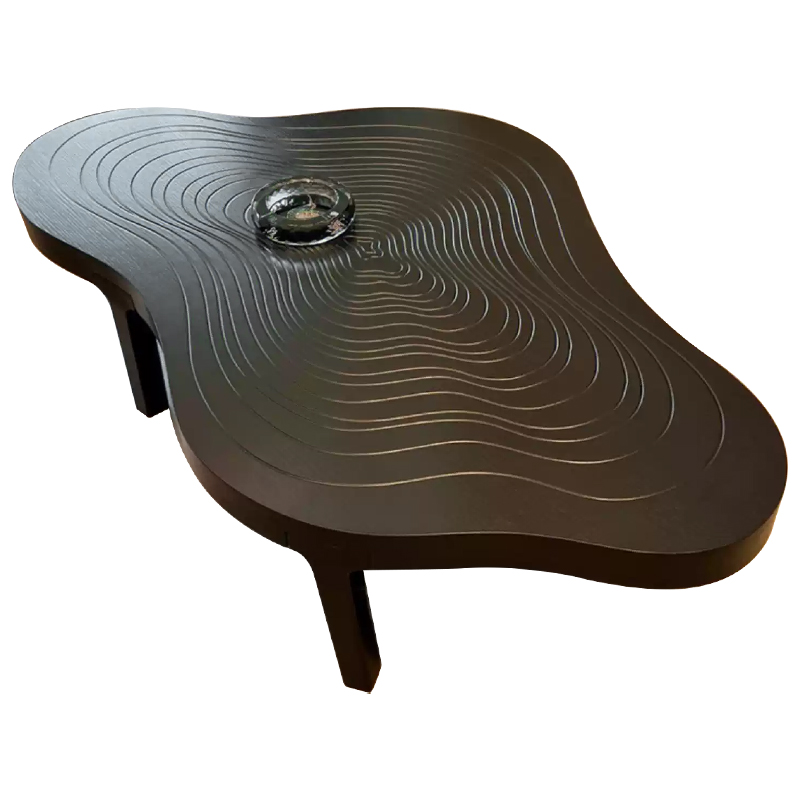 Кофейный стол Wade Curved Coffee Table Коричневый Кофейный стол Wade Curved Coffee Table Коричневый в Рязани | Loft Concept