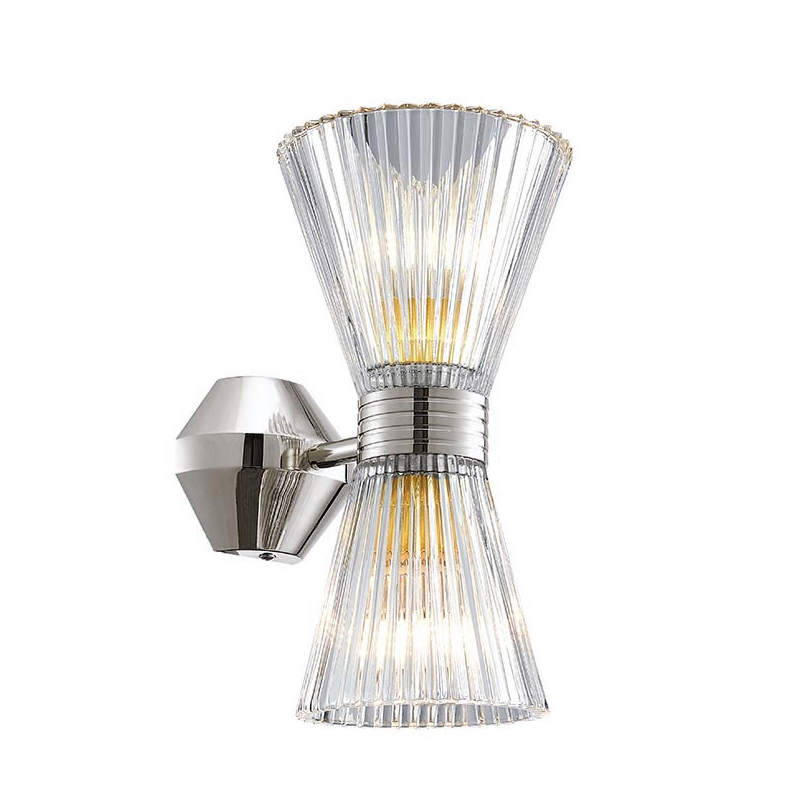 Бра Glass Horn Light nickel Прозрачное Стекло Никель Бра Glass Horn Light nickel Прозрачное Стекло Никель в Рязани | Loft Concept