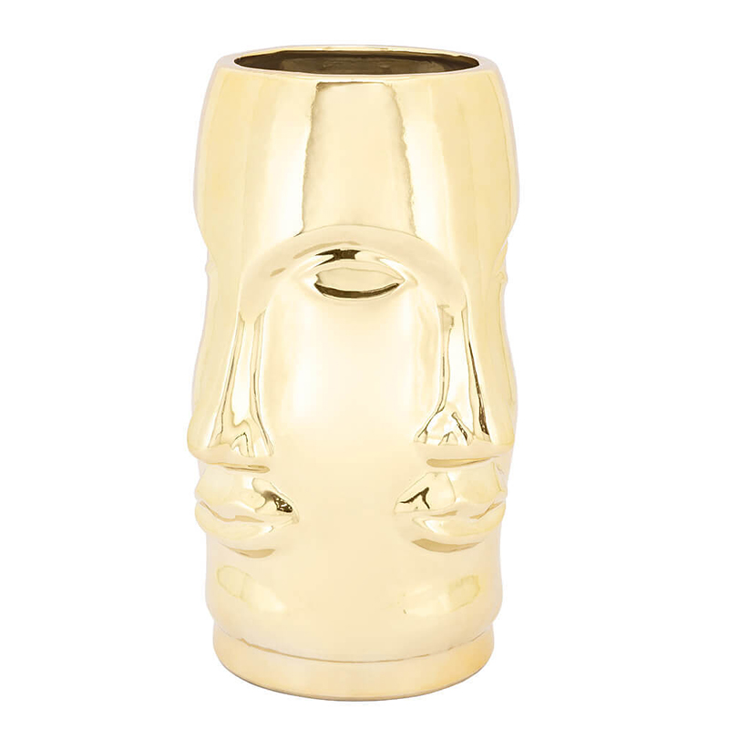Ваза VASE MING FACE Gold Глянцевое золото Ваза VASE MING FACE Gold Глянцевое золото в Рязани | Loft Concept