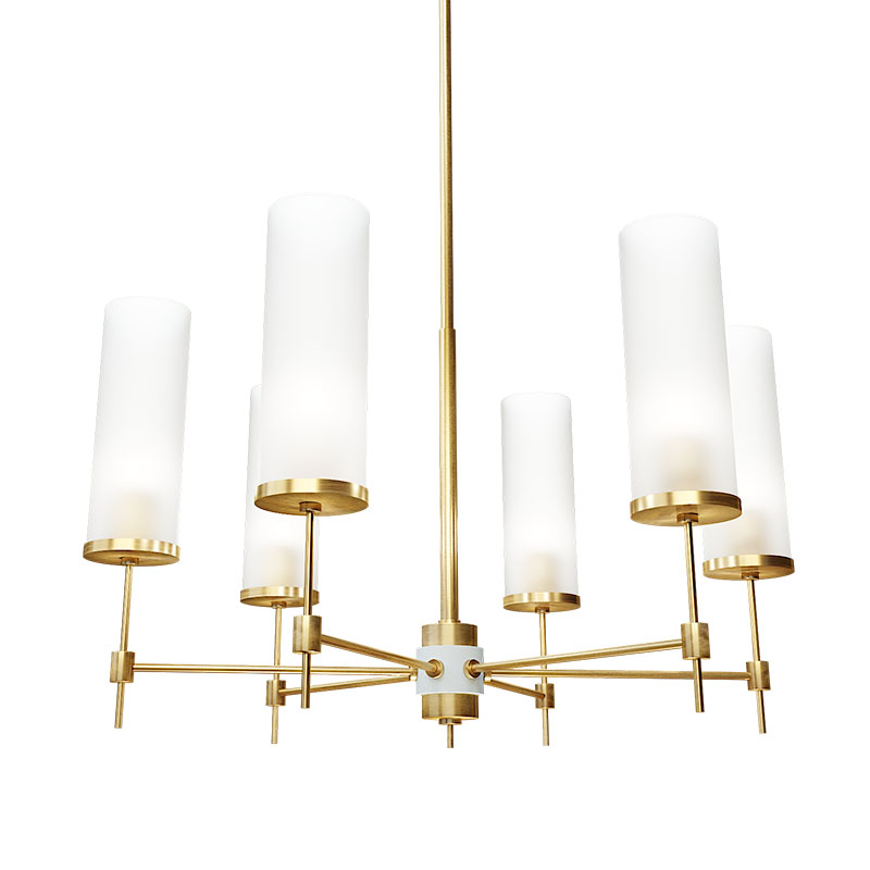Люстра Дизайнерская Candle Holder из Сатинированной Латуни Латунь Белый Люстра Дизайнерская Candle Holder из Сатинированной Латуни Латунь Белый в Рязани | Loft Concept