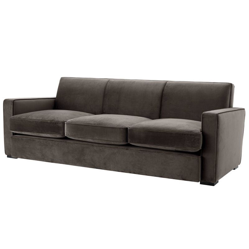 Диван Eichholtz Sofa Edmond grey Серый Черный Диван Eichholtz Sofa Edmond grey Серый Черный в Рязани | Loft Concept