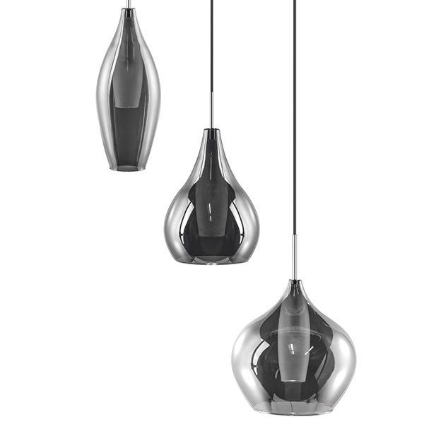 Люстра Candiano Smoke Triple Дымчатый (Smoke) Хром Люстра Candiano Smoke Triple Дымчатый (Smoke) Хром в Рязани | Loft Concept