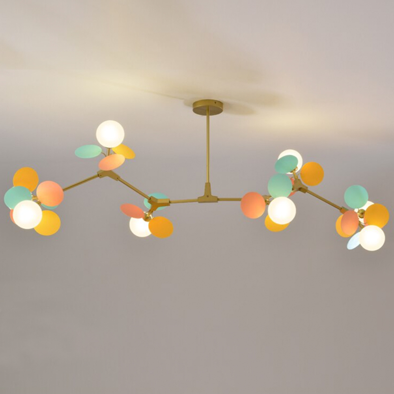 Люстра MATISSE Chandelier branch Золотой Белый Мульти Светло-серый Люстра MATISSE Chandelier branch Золотой Белый Мульти Светло-серый в Рязани | Loft Concept