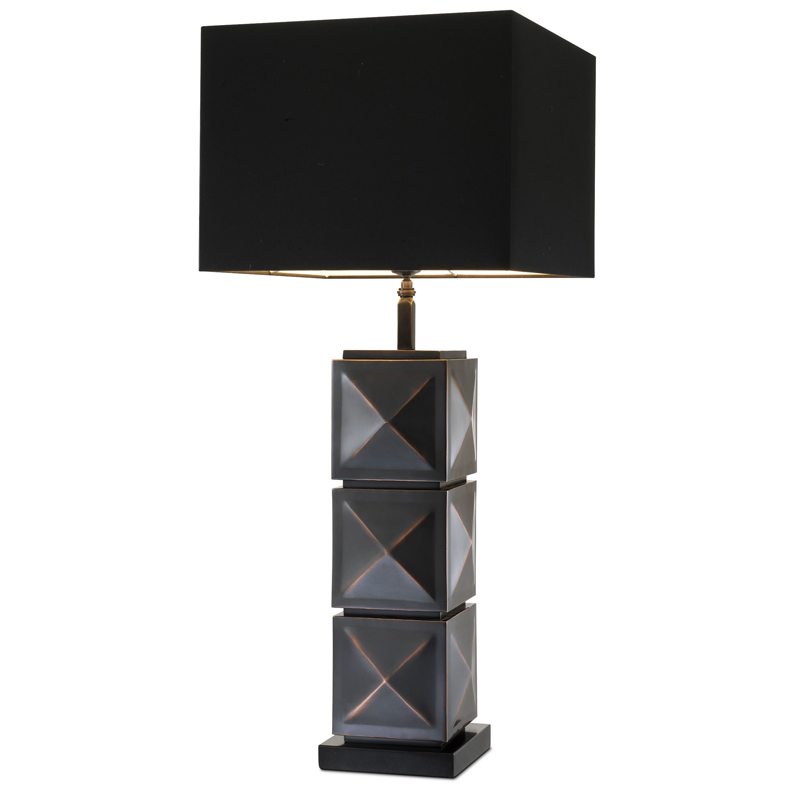 Настольная лампа Eichholtz Table Lamp Carlo Темная бронза Черный в Рязани | Loft Concept 