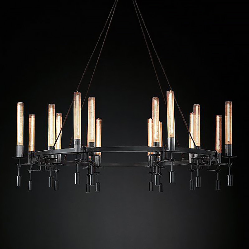 Люстра Restoration Hardware Fontanelle Chandelier black Черный Прозрачный Люстра Restoration Hardware Fontanelle Chandelier black Черный Прозрачный в Рязани | Loft Concept