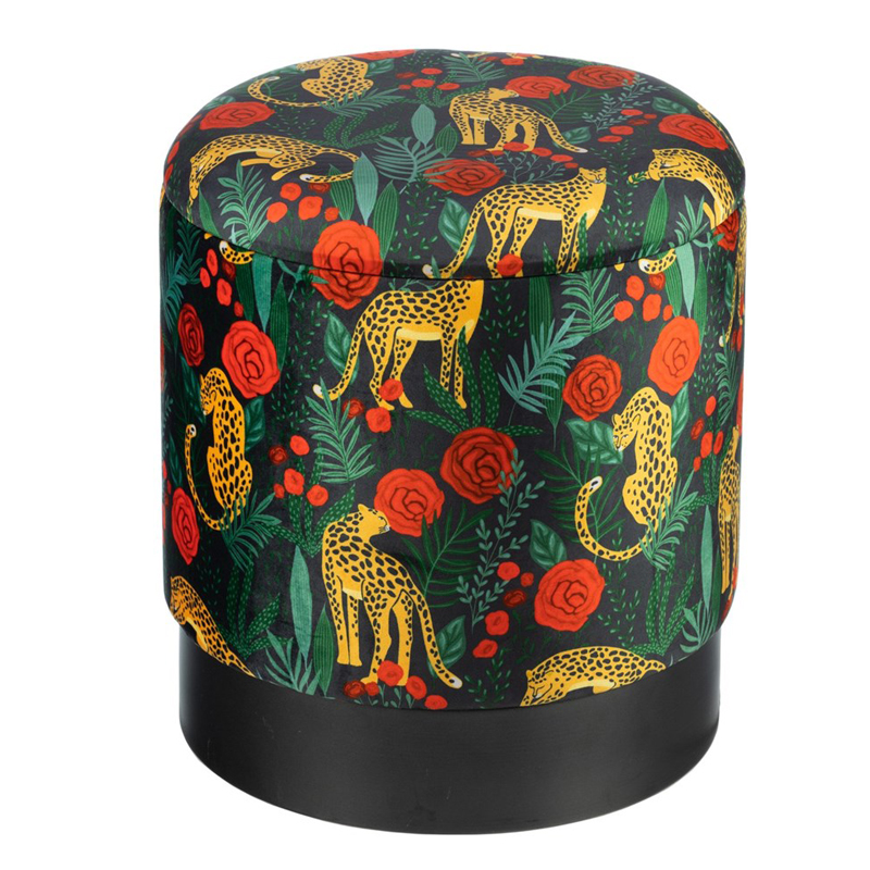 Пуф Bright PUF Print Черный Мульти Пуф Bright PUF Print Черный Мульти в Рязани | Loft Concept