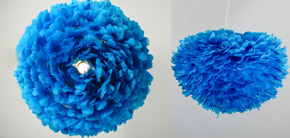 Люстра из перьев Plumage Blue Люстра из перьев Plumage Blue - Loft-Concept в Рязани