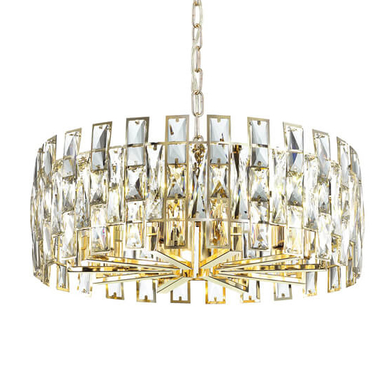 Люстра Tribuno Chandelier 10 Золотой Прозрачный Люстра Tribuno Chandelier 10 Золотой Прозрачный в Рязани | Loft Concept