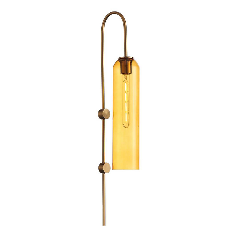 Бра ARTICOLO float Wall Sconce Amber Янтарный Латунь Бра ARTICOLO float Wall Sconce Amber Янтарный Латунь в Рязани | Loft Concept