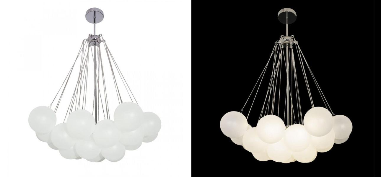 Люстра Белые Шары Apparatus Studio CLOUD Silver диаметр 60 см - фото