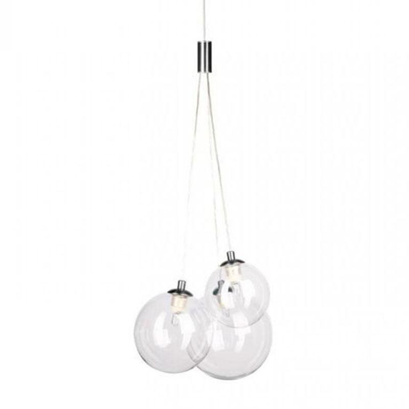 Люстра Multi Ball White Серебряный Прозрачное Стекло Люстра Multi Ball White Серебряный Прозрачное Стекло в Рязани | Loft Concept