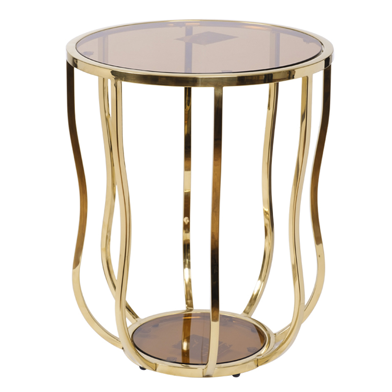 Приставной стол Fedric Side Table gold Глянцевое золото Приставной стол Fedric Side Table gold Глянцевое золото в Рязани | Loft Concept